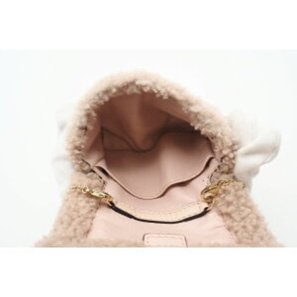 FENDI Case Nano Charm Leather First Pouch Pink Beige - Picture 9 of 9